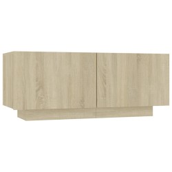 vidaXL Mueble para TV madera contrachapada color roble 100x35x40 cm