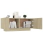 vidaXL Mueble para TV madera contrachapada color roble 100x35x40 cm