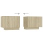 vidaXL Mueble para TV madera contrachapada color roble 100x35x40 cm