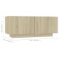 vidaXL Mueble para TV madera contrachapada color roble 100x35x40 cm