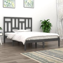 vidaXL Estructura de cama madera maciza pino gris super king 180x200cm