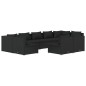 vidaXL Set de muebles de jardín 9 pzas y cojines ratán sintético negro vidaXL Set de muebles de jardín 9 pzas y cojines ratán sintético negro