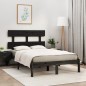 vidaXL Estructura de cama madera maciza de pino negro 120x200 cm