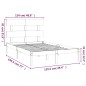 vidaXL Estructura de cama madera maciza de pino negro 120x200 cm