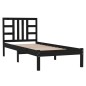 vidaXL Estructura de cama madera maciza negra 100x200 cm