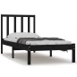 vidaXL Estructura cama madera maciza pino individual negra 75x190 cm vidaXL Estructura cama madera maciza pino individual negra 75x190 cm