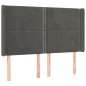 vidaXL Cabecero con orejas de terciopelo gris oscuro 147x16x118/128 cm vidaXL Cabecero con orejas de terciopelo gris oscuro 147x16x118/128 cm