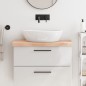 vidaXL Encimera de baño madera maciza sin tratar 80x40x(2-6) cm vidaXL Encimera de baño madera maciza sin tratar 80x40x(2-6) cm