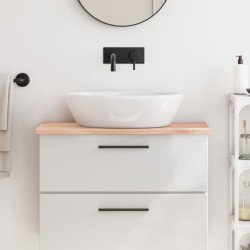 vidaXL Encimera de baño madera maciza sin tratar 80x30x2 cm