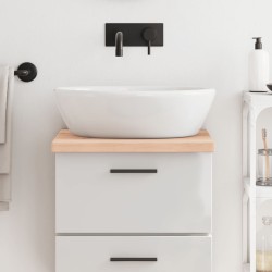 vidaXL Encimera de baño madera maciza sin tratar 40x60x(2-4) cm