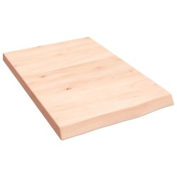 vidaXL Encimera de baño madera maciza sin tratar 40x60x(2-4) cm