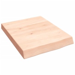 vidaXL Encimera de baño madera maciza sin tratar 40x50x(2-6) cm
