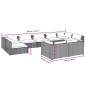 vidaXL Set muebles de jardín 9 piezas y cojines ratán sintético marrón vidaXL Set muebles de jardín 9 piezas y cojines ratán sintético marrón
