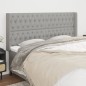 vidaXL Cabecero con orejas de tela gris claro 183x16x118/128 cm vidaXL Cabecero con orejas de tela gris claro 183x16x118/128 cm