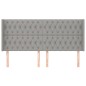 vidaXL Cabecero con orejas de tela gris claro 183x16x118/128 cm vidaXL Cabecero con orejas de tela gris claro 183x16x118/128 cm