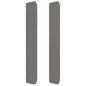 vidaXL Cabecero con orejas de tela gris oscuro 203x16x118/128 cm