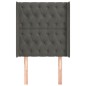 vidaXL Cabecero con orejas de terciopelo gris oscuro 83x16x118/128 cm vidaXL Cabecero con orejas de terciopelo gris oscuro 83x16x118/128 cm