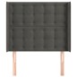 vidaXL Cabecero con orejas de terciopelo gris oscuro 103x16x118/128 cm vidaXL Cabecero con orejas de terciopelo gris oscuro 103x16x118/128 cm