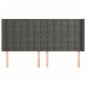 vidaXL Cabecero con orejas de terciopelo gris oscuro 203x16x118/128 cm vidaXL Cabecero con orejas de terciopelo gris oscuro 203x16x118/128 cm