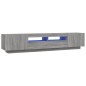 vidaXL Set muebles TV con LEDs 2 pzas madera contrachapada gris Sonoma