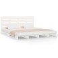 vidaXL Estructura de cama madera maciza de pino blanco 140x200 cm