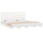 vidaXL Estructura de cama madera maciza de pino blanco 150x200 cm vidaXL Estructura de cama madera maciza de pino blanco 150x200 cm