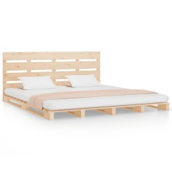 vidaXL Estructura de cama de madera maciza de pino 200x200 cm