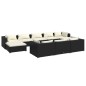 vidaXL Set de muebles de jardín 10 pzas cojines ratán sintético negro vidaXL Set de muebles de jardín 10 pzas cojines ratán sintético negro