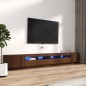vidaXL Set muebles TV con LED 3 pzas madera contrachapada roble marrón vidaXL Set muebles TV con LED 3 pzas madera contrachapada roble marrón