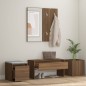 vidaXL Set de muebles de recibidor madera contrachapada roble marrón vidaXL Set de muebles de recibidor madera contrachapada roble marrón