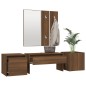 vidaXL Set de muebles de recibidor madera contrachapada roble marrón vidaXL Set de muebles de recibidor madera contrachapada roble marrón