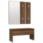 vidaXL Set de muebles de recibidor madera contrachapada roble marrón vidaXL Set de muebles de recibidor madera contrachapada roble marrón