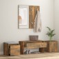 vidaXL Set de muebles de recibidor madera contrachapada roble ahumado