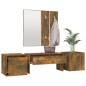 vidaXL Set de muebles de recibidor madera contrachapada roble ahumado