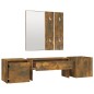 vidaXL Set de muebles de recibidor madera contrachapada roble ahumado