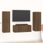 vidaXL Set de muebles para TV 3 pzas madera contrachapada roble marrón