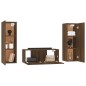 vidaXL Set de muebles para TV 3 pzas madera contrachapada roble marrón