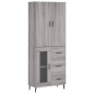 vidaXL Aparador alto madera contrachapada gris sonoma 69,5x34x180 cm vidaXL Aparador alto madera contrachapada gris sonoma 69,5x34x180 cm