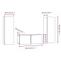 vidaXL Set de muebles para TV 3 pzas madera contrachapada roble marrón