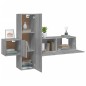 vidaXL Set de muebles para TV 3 pzas madera contrachapada gris Sonoma