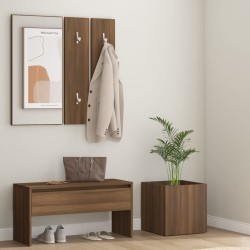 vidaXL Set de muebles de recibidor madera contrachapada roble marrón