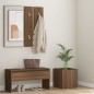 vidaXL Set de muebles de recibidor madera contrachapada roble marrón vidaXL Set de muebles de recibidor madera contrachapada roble marrón