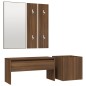 vidaXL Set de muebles de recibidor madera contrachapada roble marrón vidaXL Set de muebles de recibidor madera contrachapada roble marrón