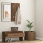 vidaXL Set de muebles de recibidor madera contrachapada roble marrón vidaXL Set de muebles de recibidor madera contrachapada roble marrón