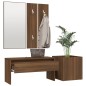 vidaXL Set de muebles de recibidor madera contrachapada roble marrón vidaXL Set de muebles de recibidor madera contrachapada roble marrón
