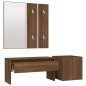 vidaXL Set de muebles de recibidor madera contrachapada roble marrón vidaXL Set de muebles de recibidor madera contrachapada roble marrón