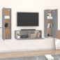 vidaXL Set de muebles para TV 3 pzas madera contrachapada gris Sonoma vidaXL Set de muebles para TV 3 pzas madera contrachapada gris Sonoma