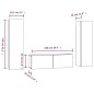 vidaXL Set de muebles para TV 3 pzas madera contrachapada gris Sonoma vidaXL Set de muebles para TV 3 pzas madera contrachapada gris Sonoma