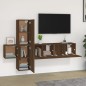 vidaXL Set de muebles para TV 5 pzas madera contrachapada roble marrón vidaXL Set de muebles para TV 5 pzas madera contrachapada roble marrón