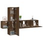 vidaXL Set de muebles para TV 5 pzas madera contrachapada roble marrón vidaXL Set de muebles para TV 5 pzas madera contrachapada roble marrón